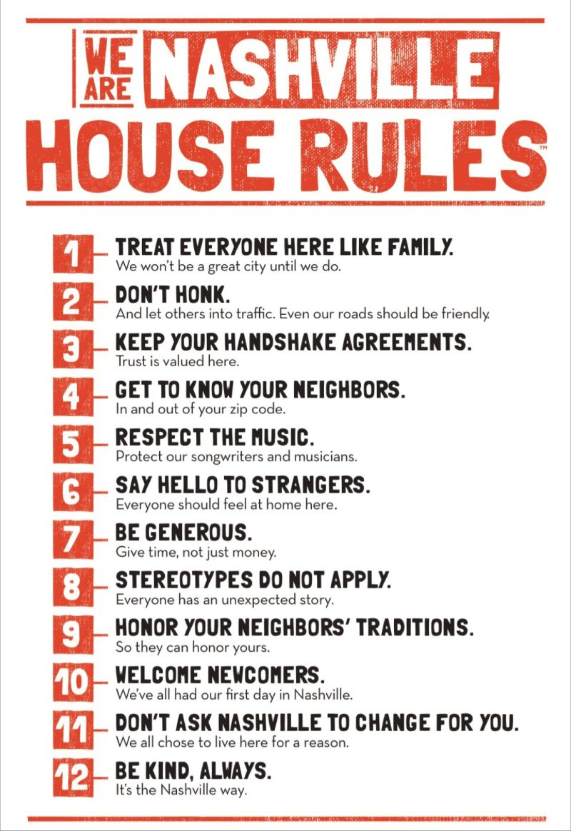 We Are Nashville House Rules